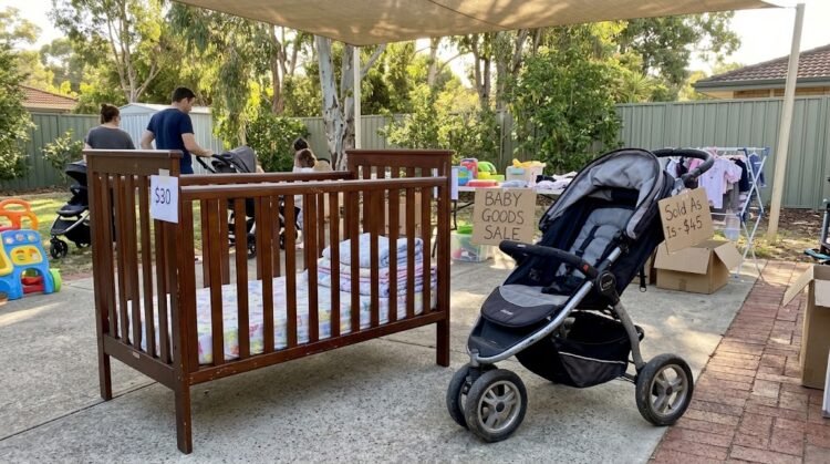 used baby cot and pram perth